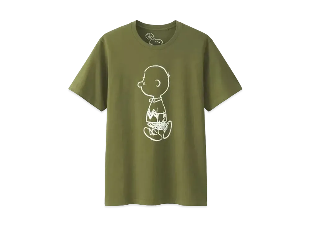 Uniqlo x KAWS x Peanuts Charlie Brown Tee "Olive"