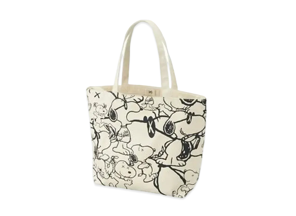 Uniqlo x KAWS x Peanuts Snoopy Pattern Tote Bag "White"