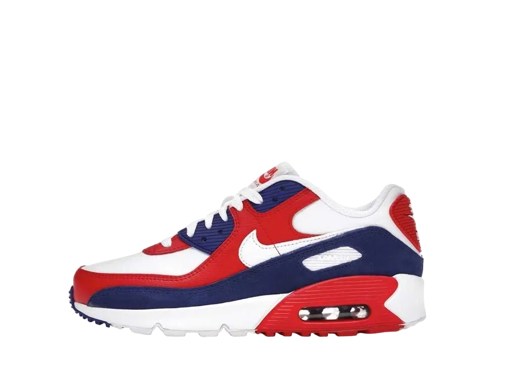 ナイキ GS エアマックス90 "ディープロイヤル/ユニバーシティレッド"