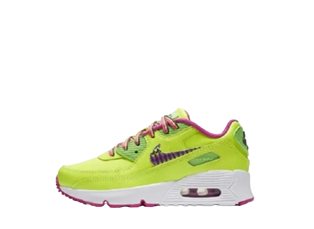ナイキ PS エアマックス90 レザー "ボルト/ファイヤーピンク"(キッズ)