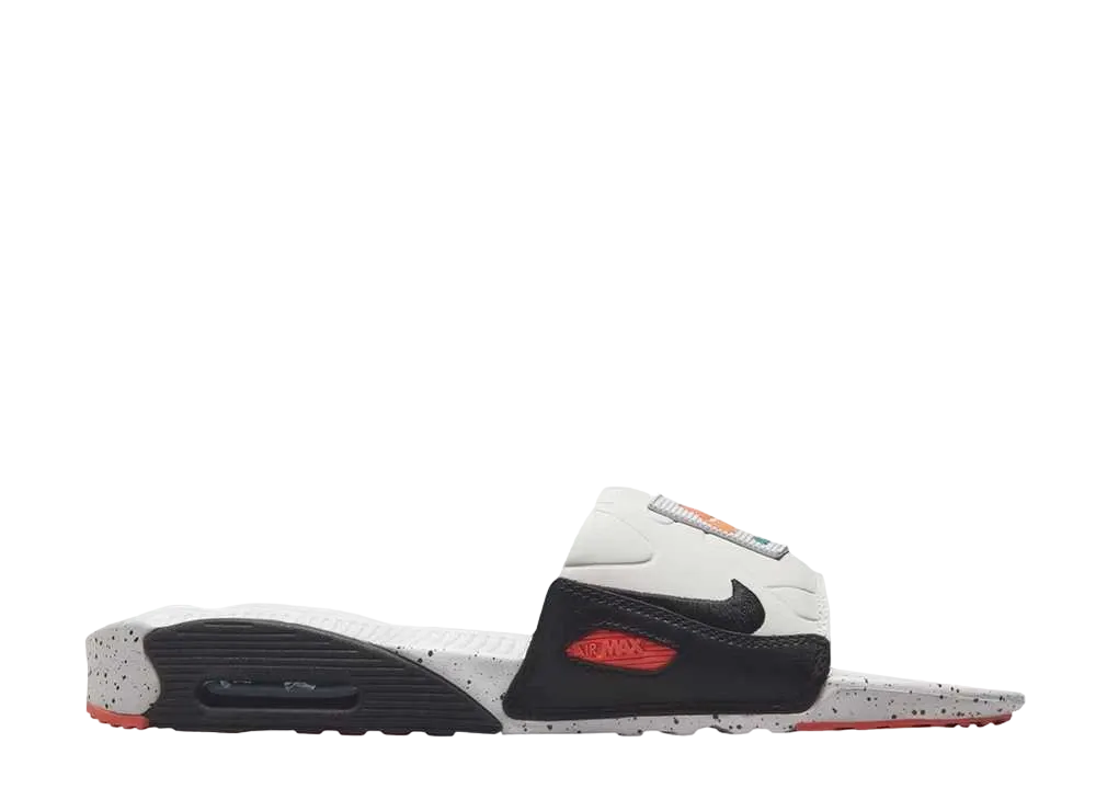 ナイキ エアマックス90 スライド "ホワイト/ターフオレンジ/スペックルド"