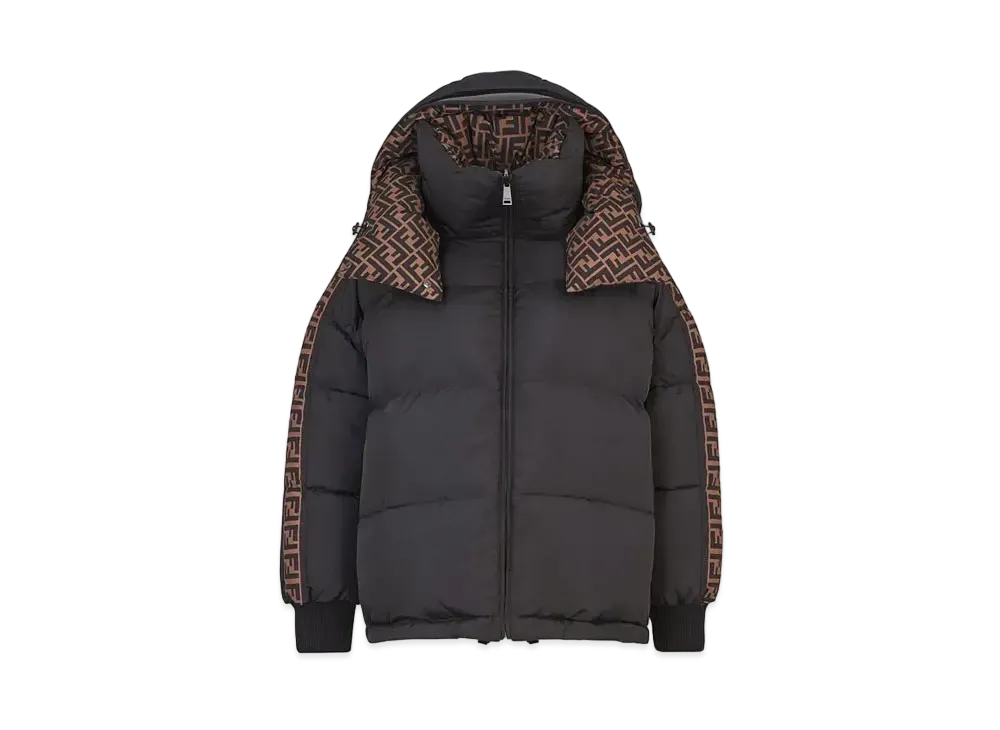 FENDI Black Nylon Down Jacket "Black"
