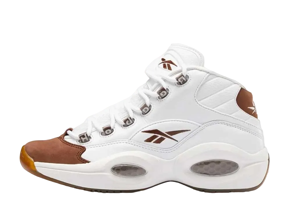 リーボック クエスチョン ミッド "ホワイト/フットウェア ホワイト/ブラッシュ ブラウン"