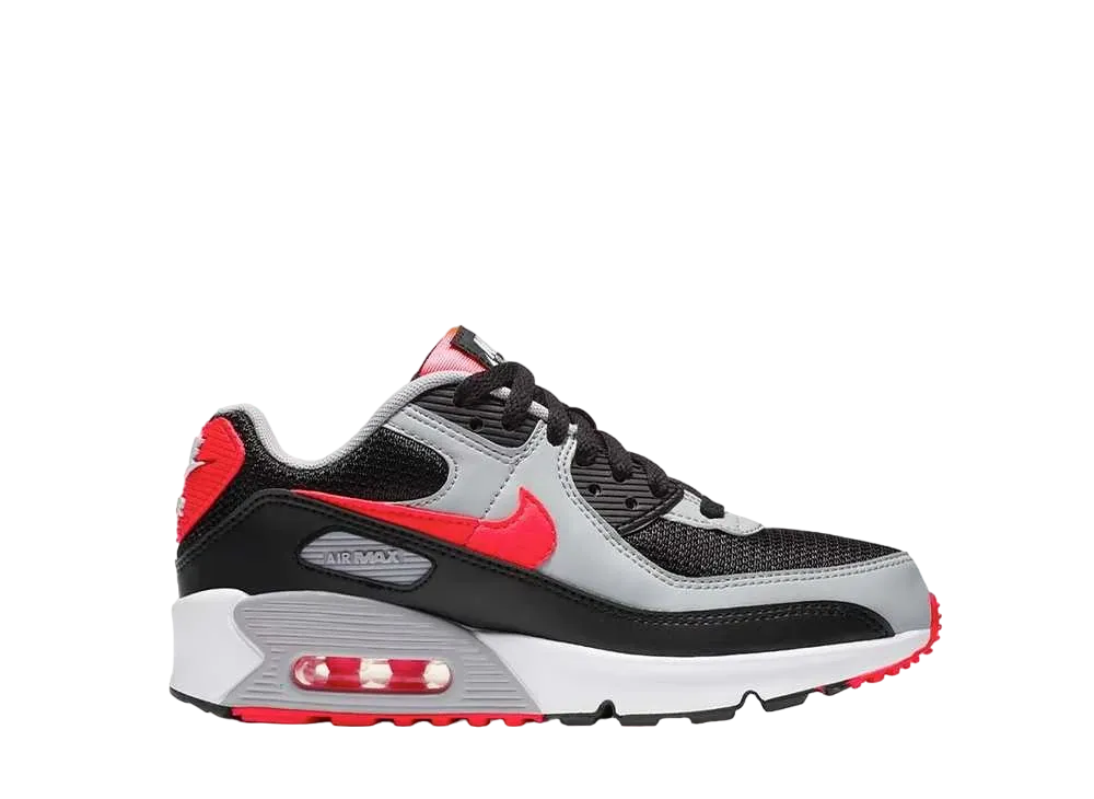 Nike GS Air Max 90 "Black/Radiant Red/Wolf Grey"