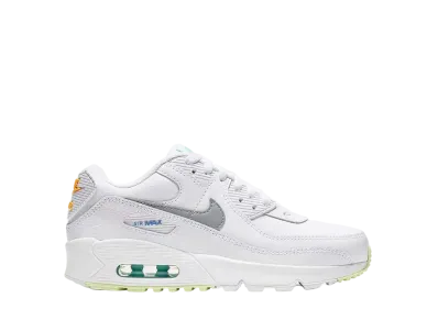 Nike GS Air Max 90 "White/Laser Orange/Aurora"