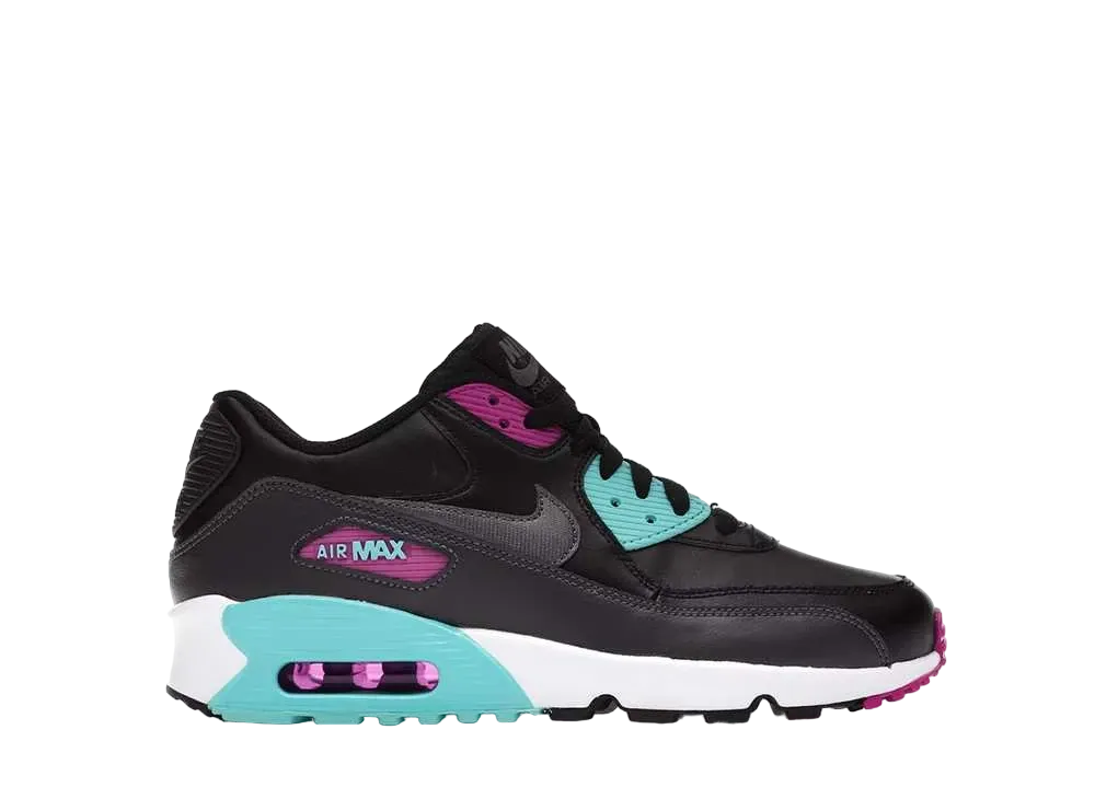 ナイキ GS エアマックス90 LTR "ブラック/メタリックグレー"