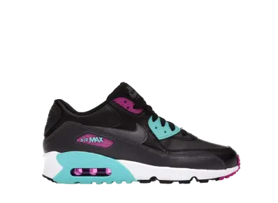 Nike GS Air Max 90 LTR "Black/Metallic Grey"
