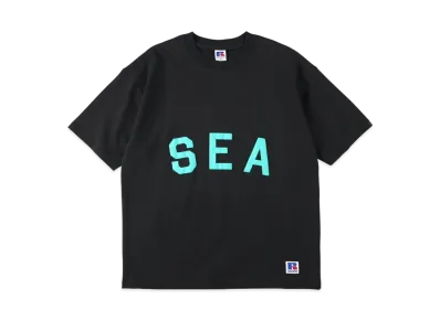 WIND AND SEA x RUSSELL ATHLETIC x ATMOS S/S TEE "Black"