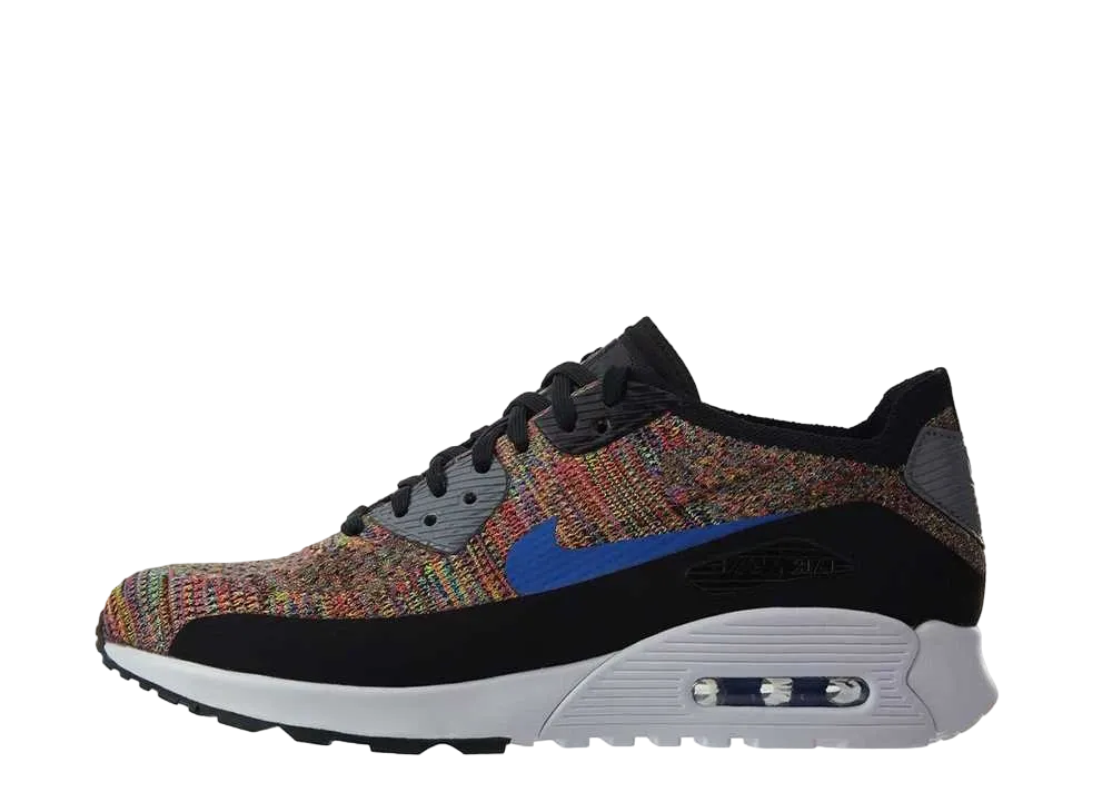 Nike Women's Air Max 90 Ultra 2.0 Flyknit "Black/Medium Blue/Cool Grey"