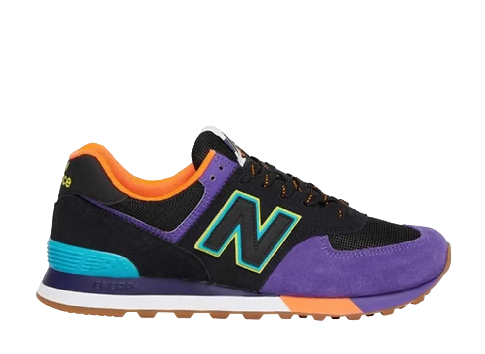 ニューバランス 574 "ブラック パープル オレンジ ブルー"