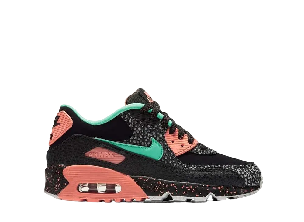 Nike GS Air Max 90 "Safari Black/Green Glow/Crimson Pulse"