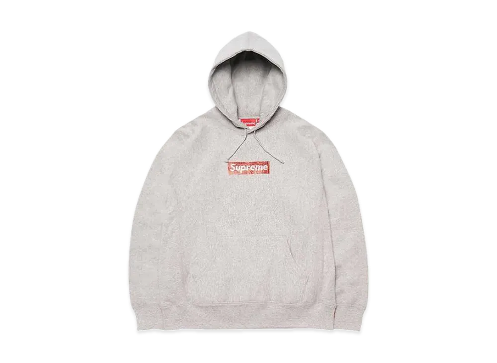 Supreme / Swarovski® Box Logo Hooded Sweeatshirt "Grey"