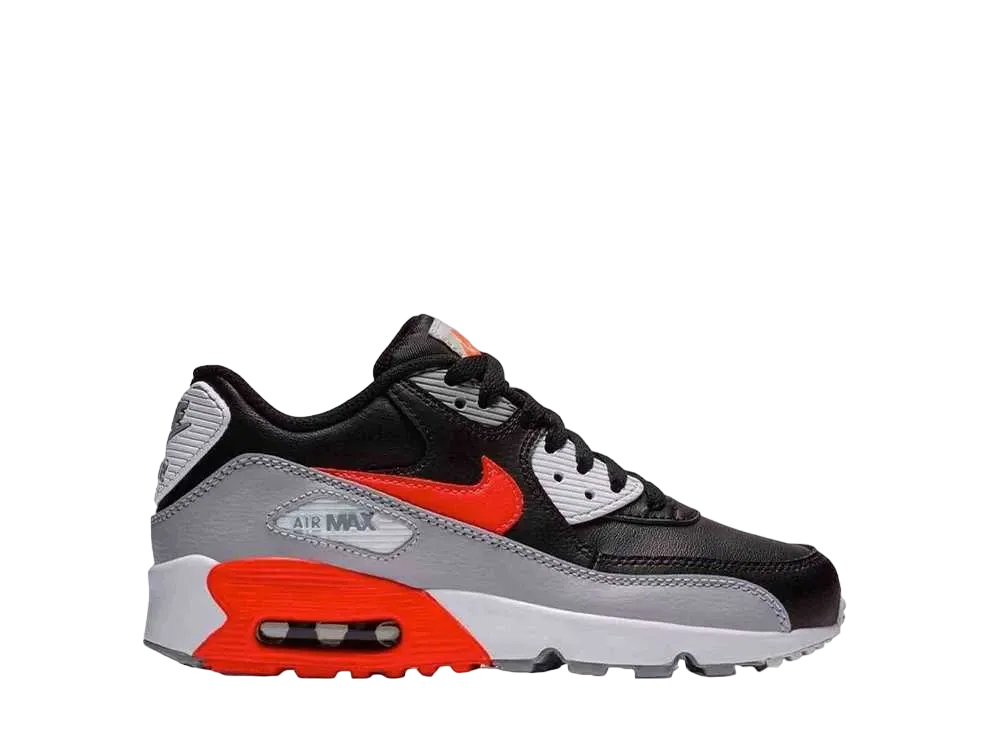 Nike GS Air Max 90 LTR "Dark Grey/Bright Crimson"
