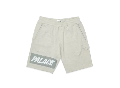 PALACE GIANT WOVEN LABEL SHORTS "Grey Marl"