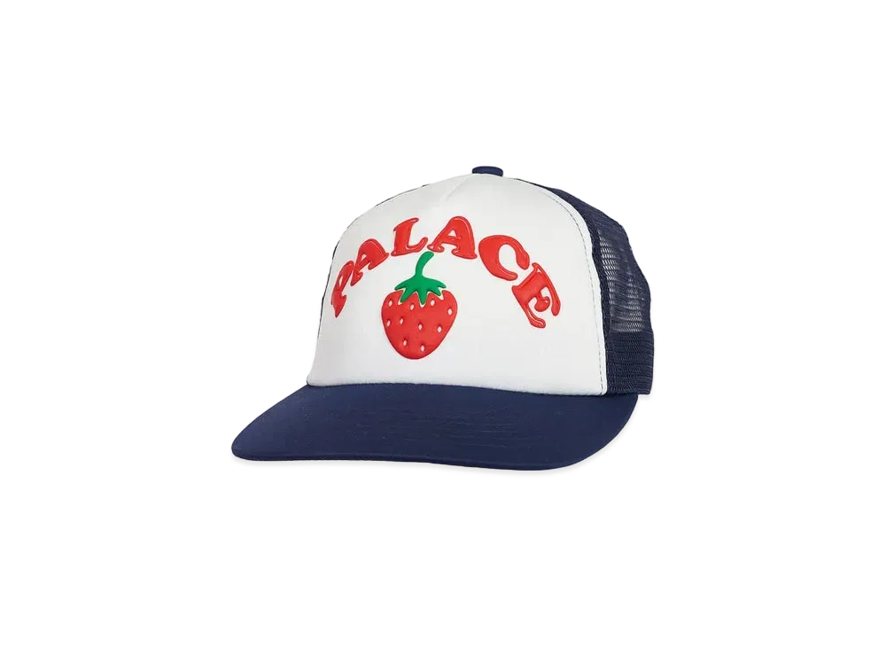 PALACE STRAWBERRY TRUCKER HAT "Navy"