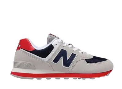 New Balance 574 "Classic Grey Navy Red"