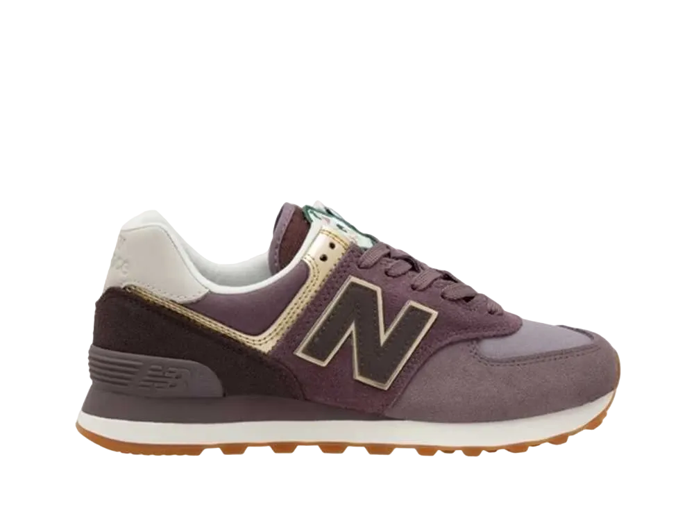 ニューバランス 574 ウィメンズ "メタリック パッチ パープル"