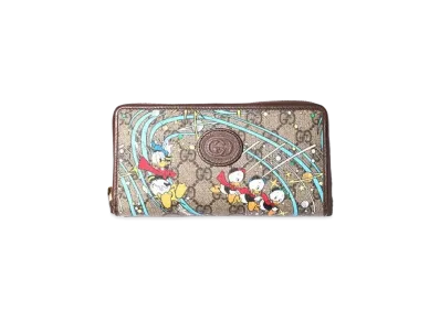GUCCI x Disney Donald Duck GG Supreme Zip Around Wallet