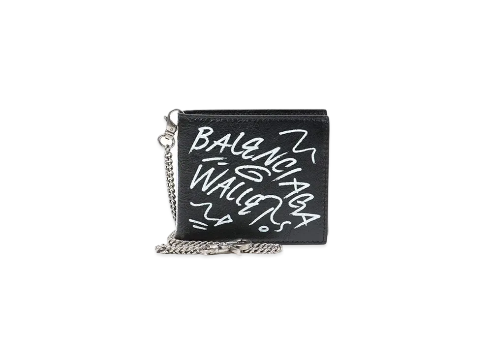 バレンシアガ グラフィティ エクスプローラー スクエア コイン "ブラック" 504934 0FE65 1060