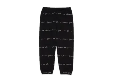 Supreme Script Stripe Sweatpant "Black"