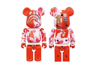 Bearbrick Chogokin BAPE(R) ABC CAMO SHARK PINK