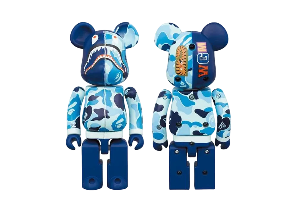 Bearbrick Chogokin BAPE(R) ABC CAMO SHARK BLUE