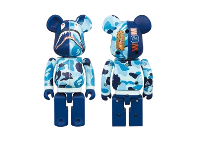 Bearbrick Chogokin BAPE(R) ABC CAMO SHARK BLUE