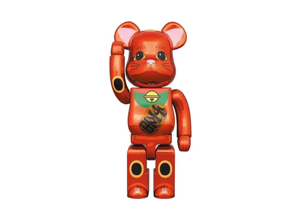 Bearbrick Maneki Neko Plum Gold Plating 400%
