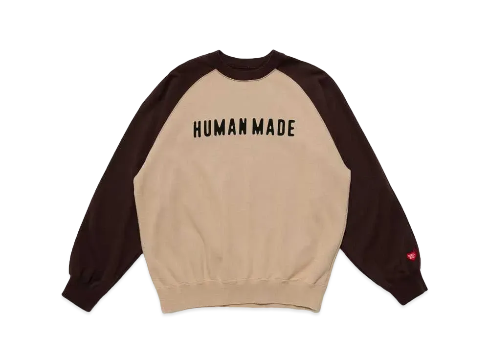 HUMAN MADE RAGLAN SWEATSHIRT "Brown"