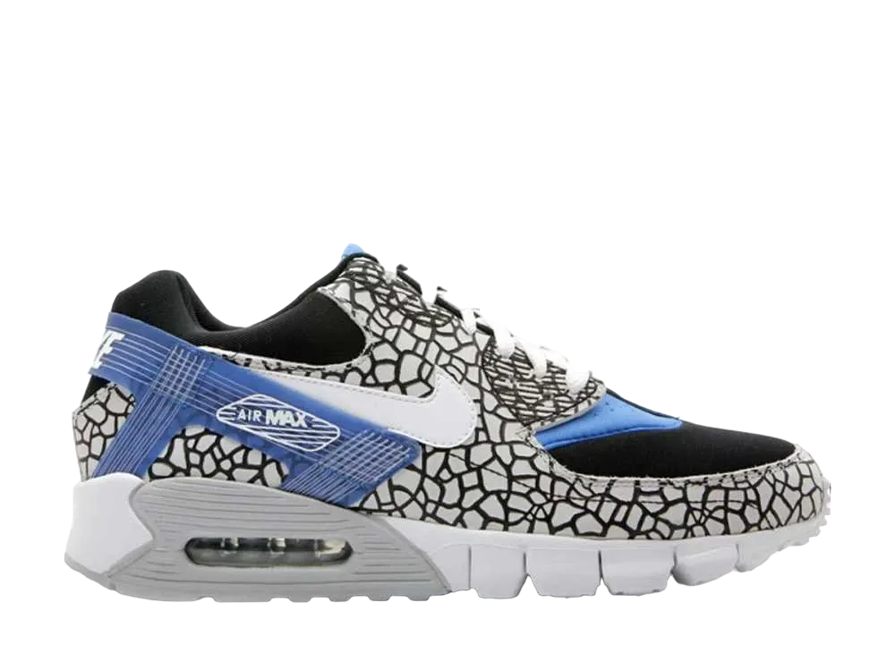 HUF × Nike Air Max 90 Current Huarache "Black/White/Neutral Grey/Pacific Blue"