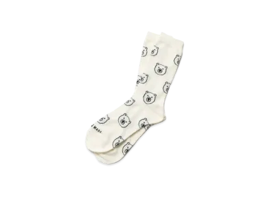 HUMAN MADE ANIMAL PATTERN SOCKS "White"