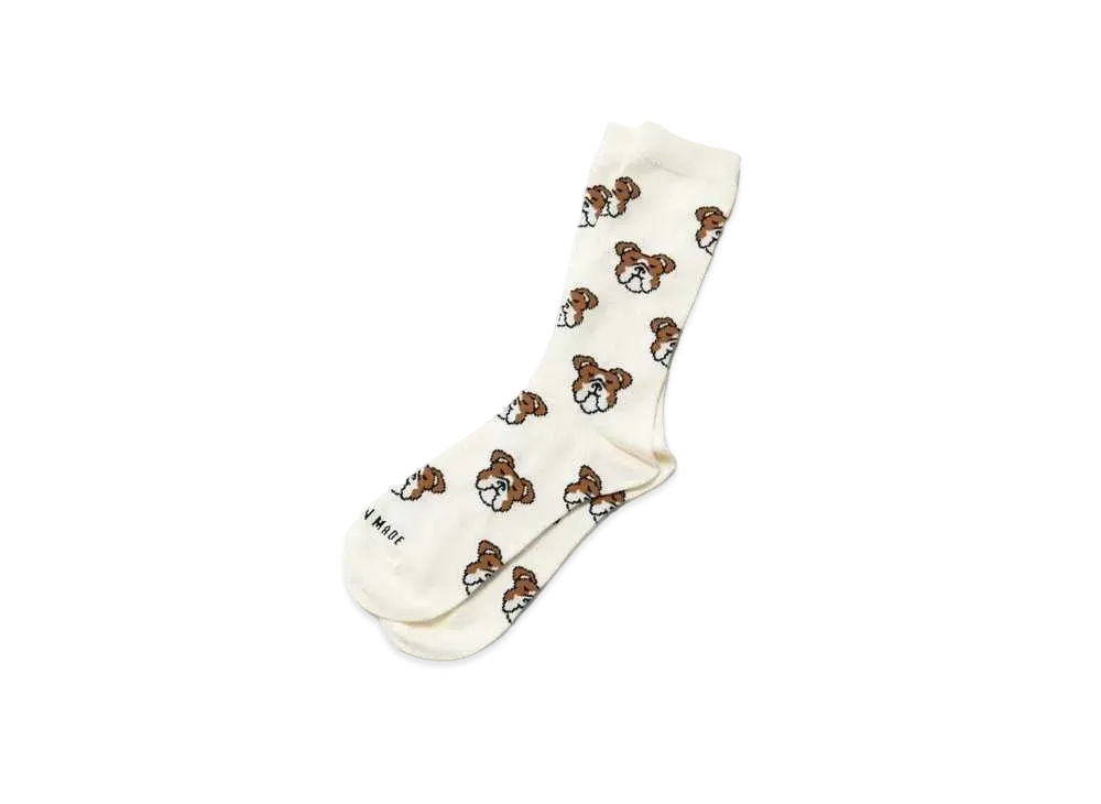 HUMAN MADE ANIMAL PATTERN SOCKS "White"