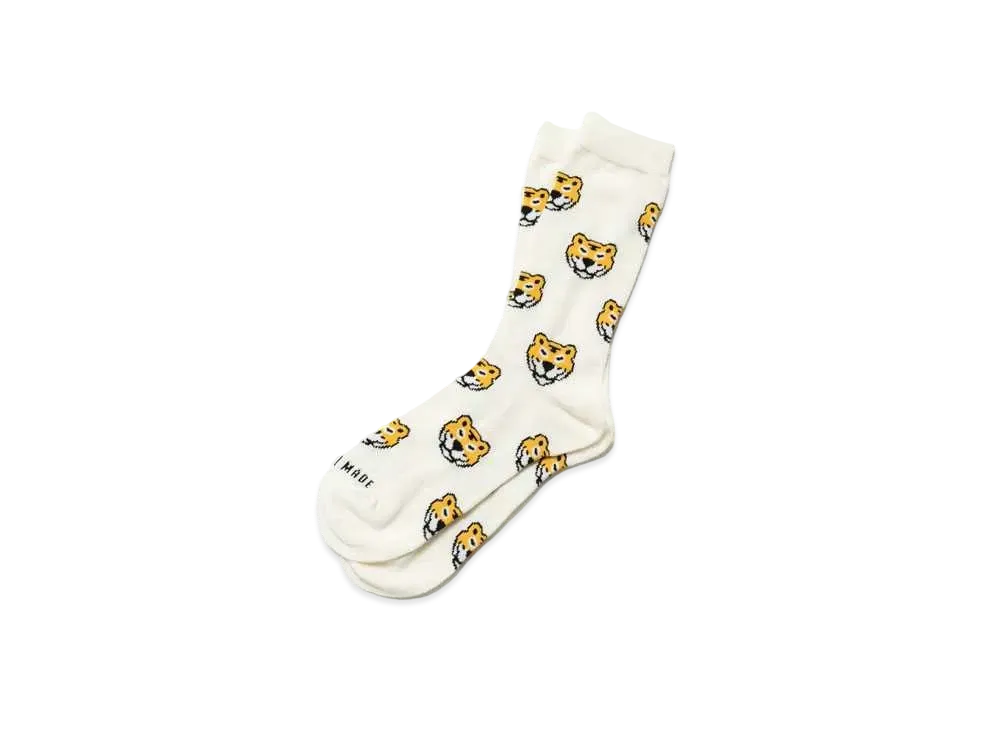 HUMAN MADE ANIMAL PATTERN SOCKS "White"