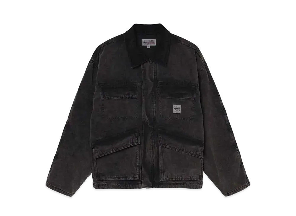 Stussy WASHED CANVAS SHOP JACKET "Black"