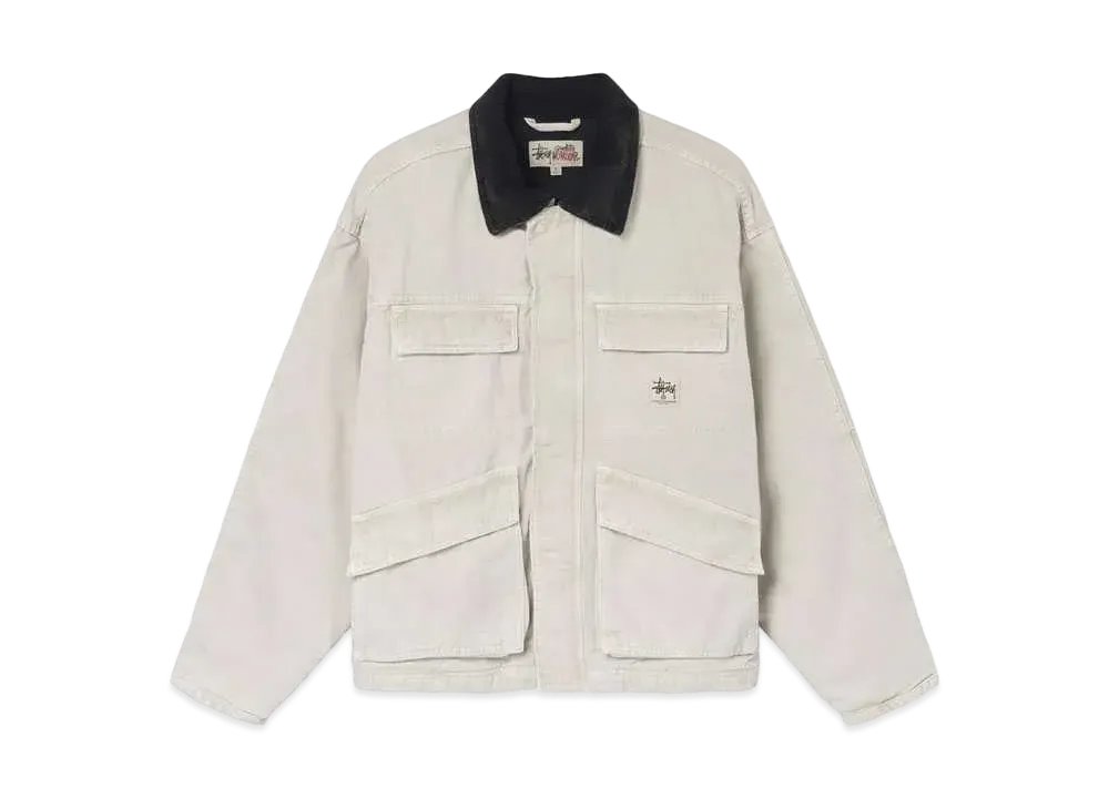 Stussy WASHED CANVAS SHOP JACKET "Bone"