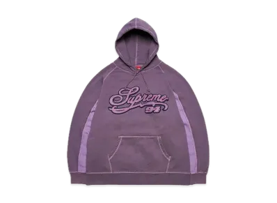 Supreme Paneled Script Hooded Sweatshirt "Purple"