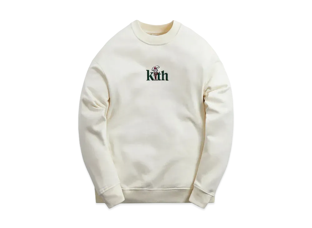 KITH Treats for Trix Santa Serif Crewneck "Sandrift"