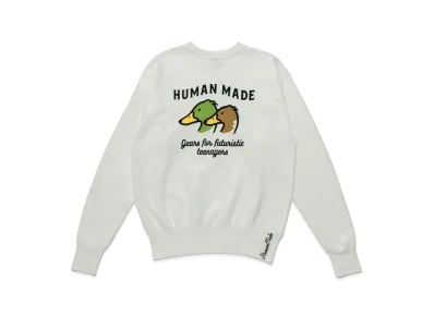 HUMAN MADE CREWNECK SWEATSHIRT DUCK "White"