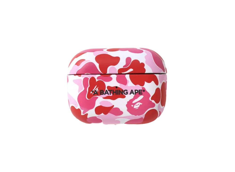 A BATHING APE ABC CAMO AIRPODS PRO CASE "Pink"