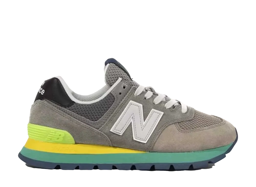 New Balance 574 "Rugged Grey Yellow Emerald"