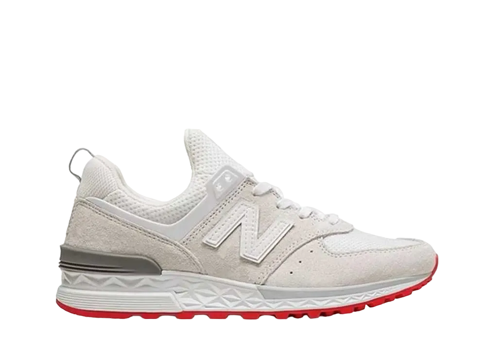 ニューバランス 574 ウィメンズ スポーツ "オフ ホワイト レッド"
