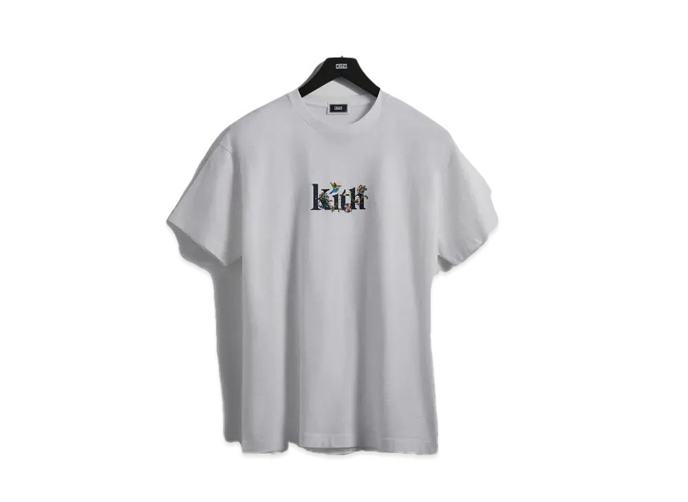 Kith Jacobean Serif Logo Vintage Tee "White"