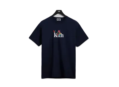Kith Begonia Floral Serif Logo Tee "Nocturnal"