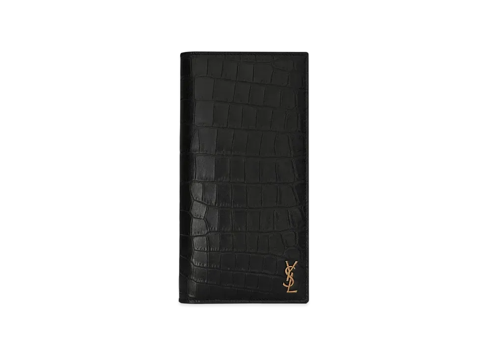 SAINT LAURENT Tainy Monogram Continental Wallet "Black"