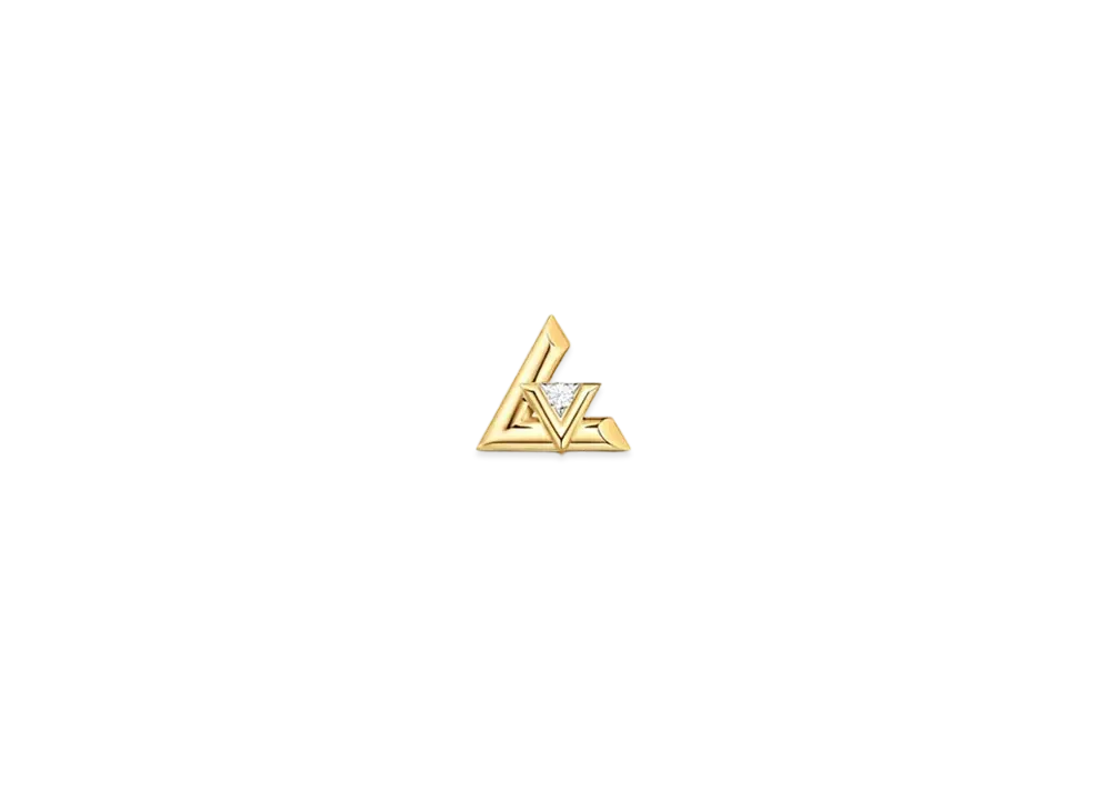 Louis Vuitton LV Volt One Stud, Yellow Gold And Diamond - Per Unit