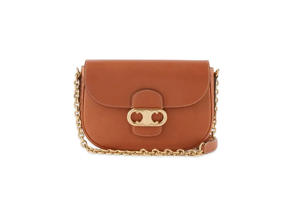 CELINE Medium Triomphe Bag With Chain "Tan"