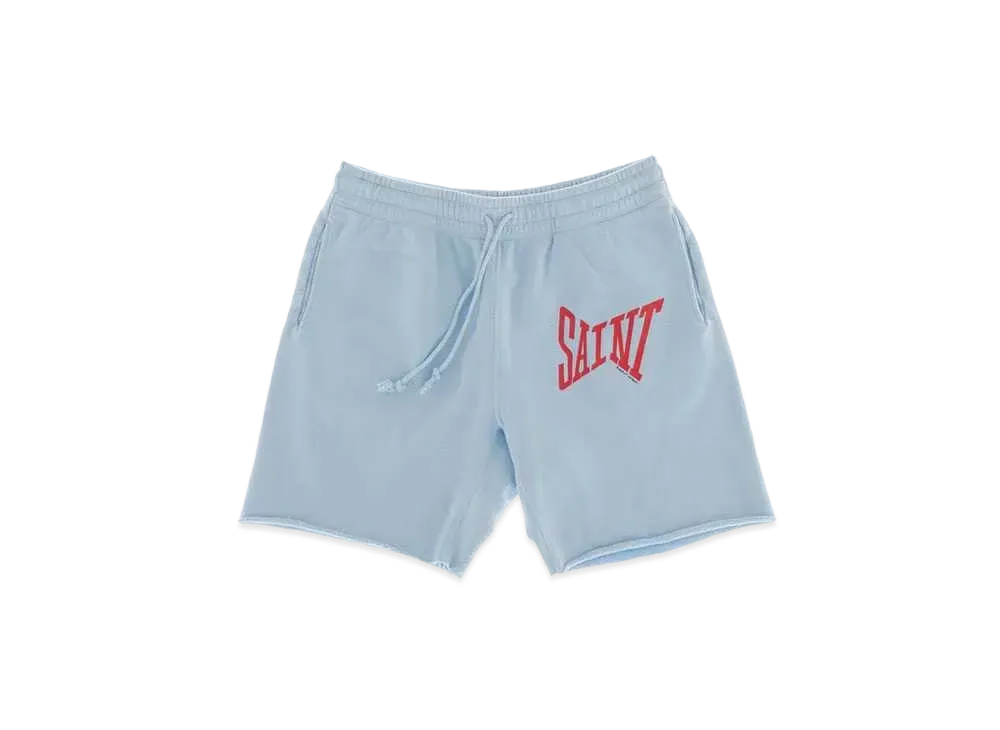 SAINT Mxxxxxx 22SS SWEAT SHORTS LOGO "Sax Blue"