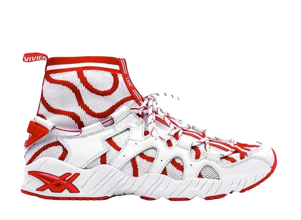 ヴィヴィアン・ウエストウッド × アシックス ゲルマイ ニット "ホワイト/ファイアリー レッド"