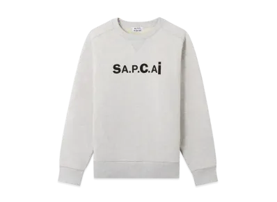 sacai x A.P.C. SWEAT TANI "Light Gray"