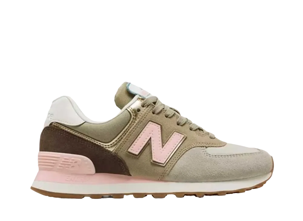 New Balance 574 Women's "Metallic Patch Khaki"